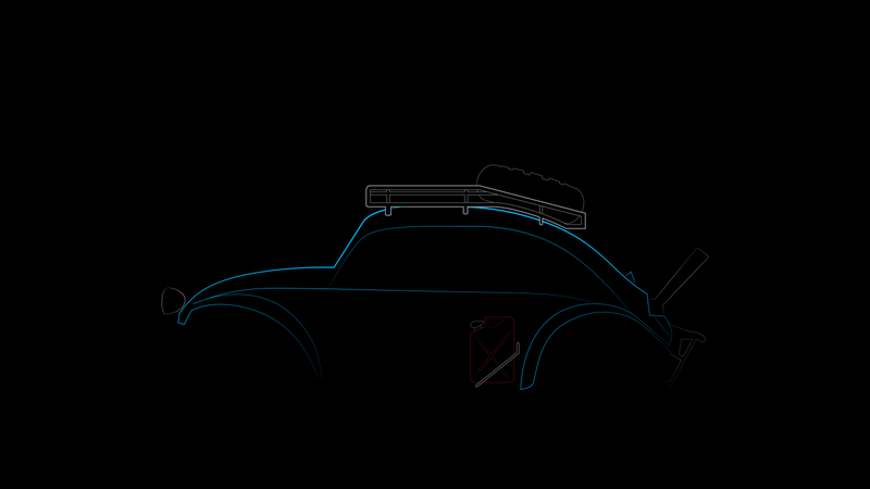 For Alfalfa: a Baja Bug with a stinger exhaust